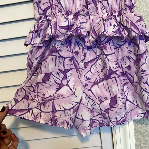 Janie and Jack PALM LEAF PEPLUM ROMPER - Picture 7 of 10